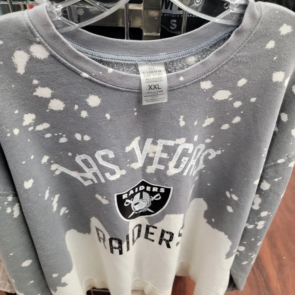 Gameday Couture Raiders Sweatshirt Bleached NFL Womens XXL Grey Excellent 2TW232